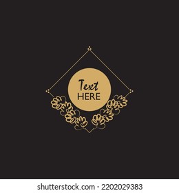 Elegant minimalist invitation card design, border frame