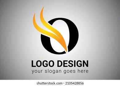 Elegant Minimalist Letter O  logo Design. Creative O letter Swoosh Icon Vector Illustration.  Letter O logo icon design template. 