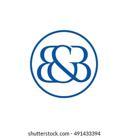 Elegant, minimalist letters B&B symbol logo design.