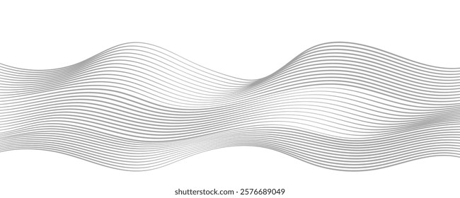 Elegant Minimalist Line Wave Background for Banner and Template Design