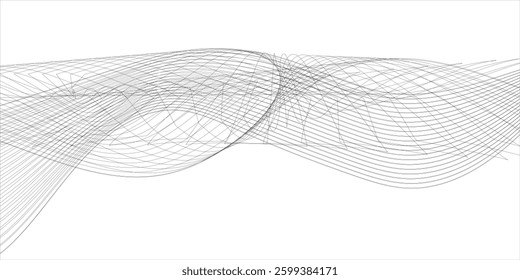 Elegant Minimalist Line Wave Background for Banner and Template Design