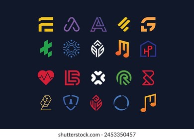 Elegant minimalist logo bundle collection