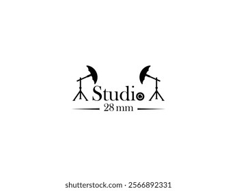 Elegant and Minimalist Logo Design Showcasing Photography Themes for Studio 28 MM