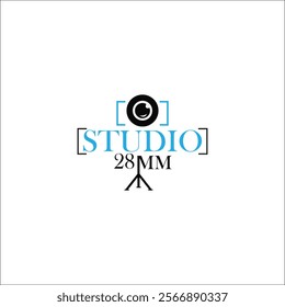 Elegant and Minimalist Logo Design for Studio 28 MM Featuring a Modern Photography Inspired Aesthetic