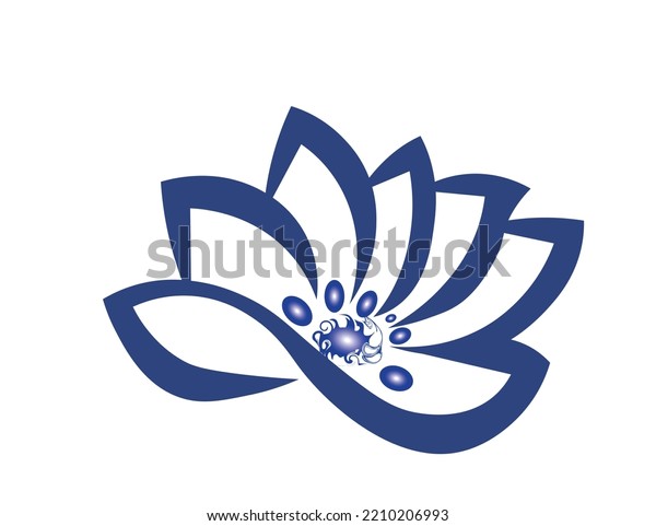 Elegant Minimalist Lotus Logo Vector Stock Vector Royalty Free