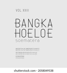 Elegant minimalist Modern alphabet. casual typography fonts logo font Premium Vector