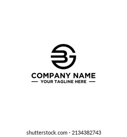 Diseño creativo del logotipo inicial de BG