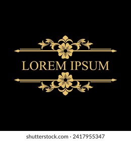 Elegant Minimalist Ornament Logo Template Luxury Ornament Wedding Decoration Business.