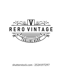 Elegant Minimalist Ornament Logo Template Luxury Ornament Wedding Decoration Business, Batik Style Invitation, Batik, Frasion, Initial Brand Design