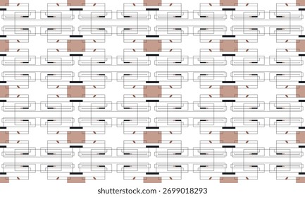 Elegant Minimalist Pattern with Lines and Mixed Geometric Forms