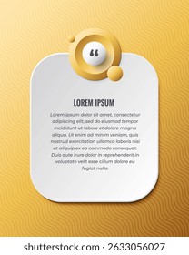Elegant Minimalist Quote Design with Gold Gradient Background and Text Area