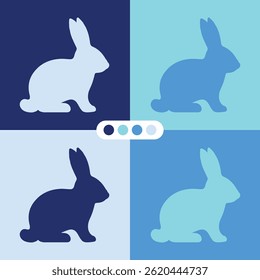 Elegant and minimalist rabbit vector silhouette, suitable for use in graphic design, logos, icons and illustrations.