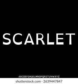 Elegant minimalist sans serif alphabet display font vector. Modern feminine typeface