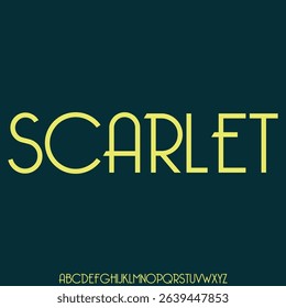 Elegant minimalist sans serif alphabet display font vector. Modern feminine typeface