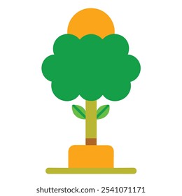 Elegantes minimalistisches Baum-Symbol, ideal für umweltfreundliches Branding, Gartendesign und Landschaftsgestaltung. Einfache Topfpflanzengrafik für moderne, von der Natur inspirierte Bilder.