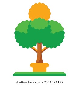 Elegantes minimalistisches Baum-Symbol, ideal für umweltfreundliches Branding, Gartendesign und Landschaftsgestaltung. Einfache Topfpflanzengrafik für moderne, von der Natur inspirierte Bilder.