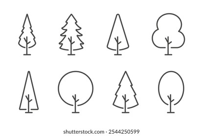 Elegant Minimalist Tree Vector Illustration - Simple Line Art Tree Design, Perfect for Branding, Eco-Friendly Concepts, Nature-Inspired Art, Digital Marketing, and Modern Decor