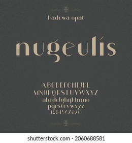 Elegant minimalist Vintage alphabet or font. casual typography fonts logo font Premium Vector