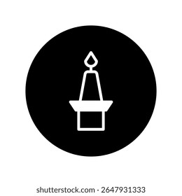 Elegant minimalistic candle illustration showcasing simplicity perfect for spiritual reflection and serene moments enhancing graphic designs