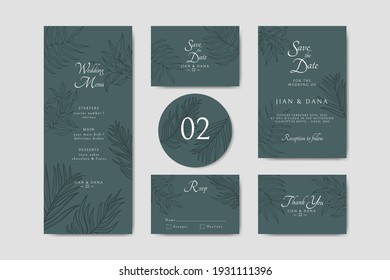 Elegant Minimalistic Floral Wedding Invitation Template