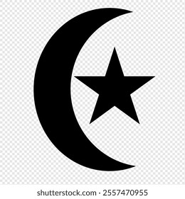 Elegant and minimalistic, this crescent moon image on a transparent background displays a natural beauty that is perfect for modern designs, astrological symbols and night-themed illustrations.