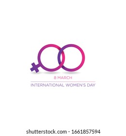 elegant, minimalistic women's day greeting card. March 8, International Women's Day.