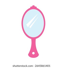 Elegant Mirror Glass Stylized and Editable Vector Illustration for House Appliances Design Theme.