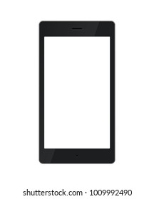 elegant Mobile Phone interface blank for design. Vector illustration EPS 10 black smartphone isolated on white background element for Application Cover & promotional message
