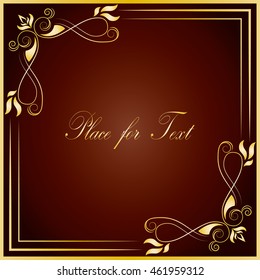 An elegant model for a decorative frame. Decorating for the page. Design elements.
