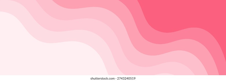Elegant and modern abstract background featuring smooth pink and white curved waves. This minimalist gradient design creates a calm and professional atmosphere, ideal for skincare branding, cosmetic packaging, feminine web banners, and health-related presentation backdrops.