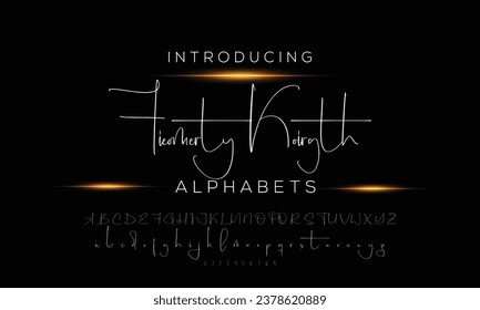 Elegant modern alphabet letter font. luxury typography fonts logo font premium vector Premium Vector