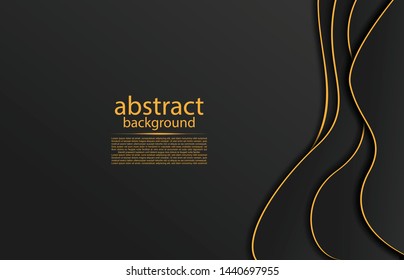 Elegant modern background. Abstract background with golden line. Vector illustration EPS 10