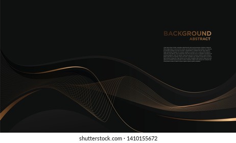 elegante combinación de colores negro y dorado para la presentación corporativa
