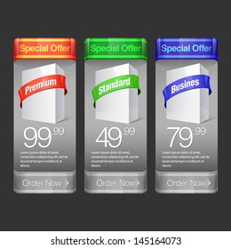 Elegant modern Banner set. with elements of red, green and blue