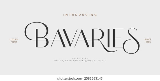 Elegant Modern beauty font alphabet logo. Typography beautiful luxury minimal elegant serif fonts fashion wedding vintage retro logos. vector illustration