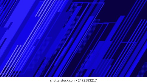an elegant modern blue background with lines and dots
