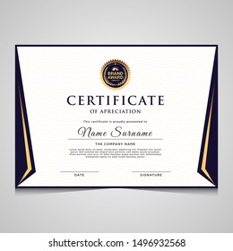 Certificate Appreciation Template Certificate Achievement Awards Stock ...