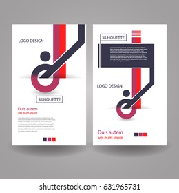 Elegant Modern Business Brochure / Flyer / Report Design with a silhouette icon. Composed in eps10 format, Vector Illustration. 