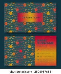 Elegant modern business card template luxury design. Fauna gradient design template.