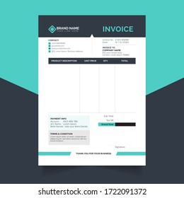 Black White Professional Business Invoice Templatevector Stock Vector ...