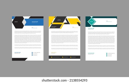 Elegant and modern business letterhead template design..eps