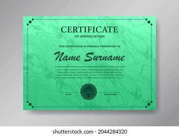 elegant and modern certificate of appreciation design template