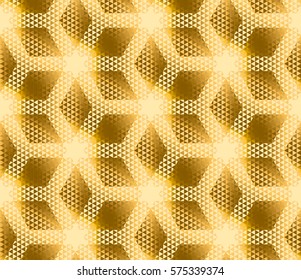 elegant modern creative geometry background. gold metal shine seamless pattern for wrapping paper, packing, fabric, decoration. trendy arabic repeatable motif 