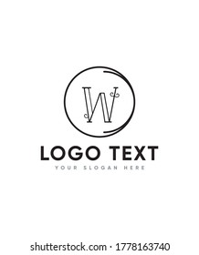 Elegante carta creativa tipo W plantilla de logotipo, logotipo vector para identidad empresarial y de empresa 