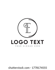 Elegante y moderna letra creativa tipo de letra modelo de logotipo E, logotipo vector para identidad empresarial y de empresa 