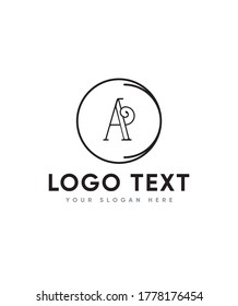Eleganter, moderner kreativer Buchstabe Typ A Logo-Vorlage, Vektorlogo für Unternehmens- und Firmenidentität 