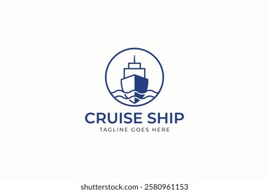 Elegant and Modern Cruise Ship Logo Design for Nautical and Travel Businesses