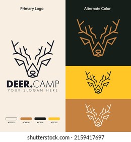 elegant and modern deer logo concept