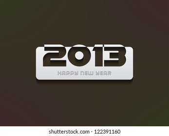 Elegant modern designed new year background with silver color 2013 design element. vector illustration.