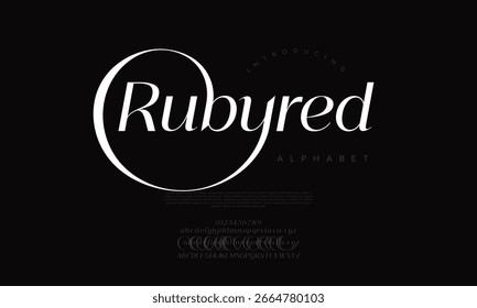 Fonte de exibição moderna elegante com curvas suaves, perfeito para logotipos, marcas de luxo e títulos editoriais